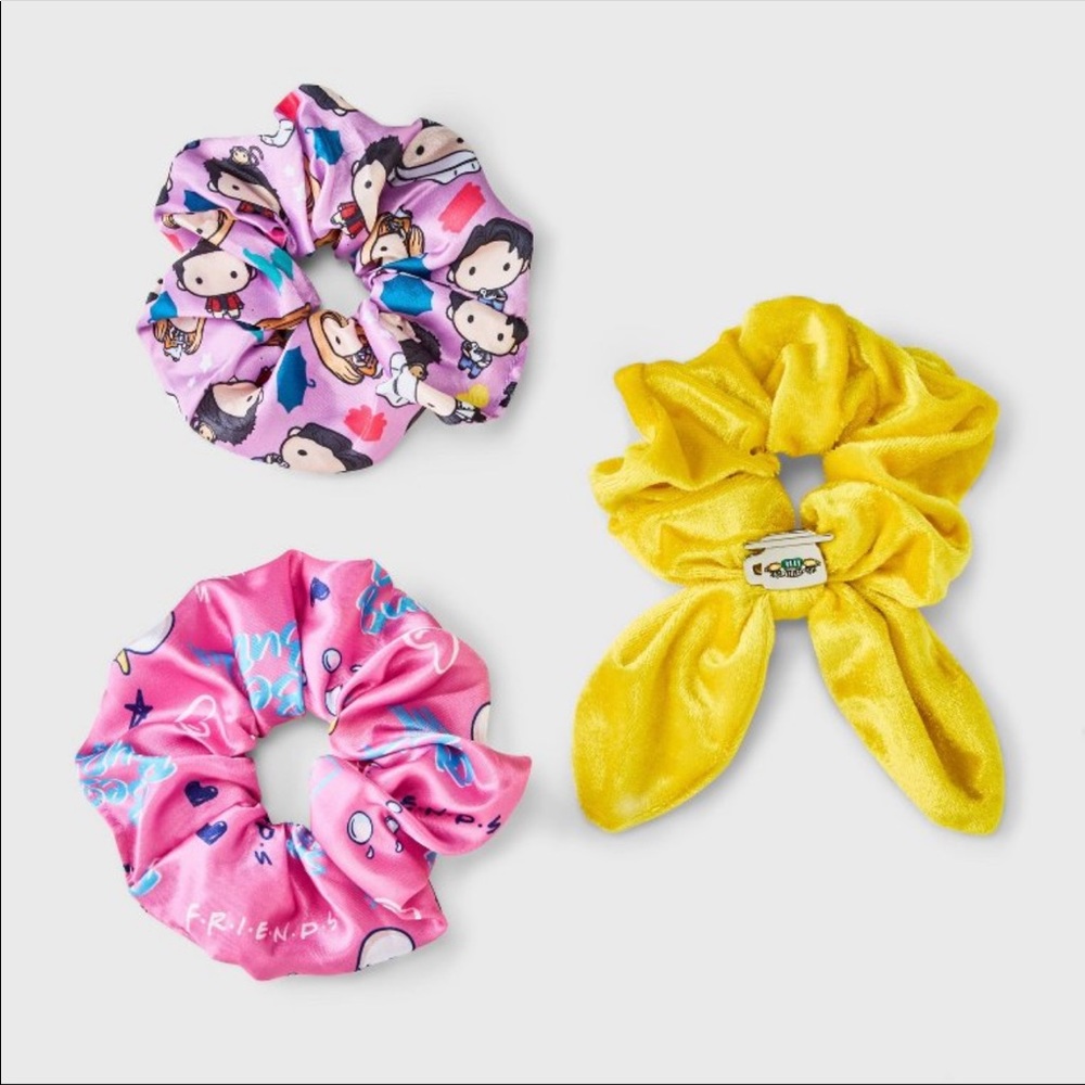 Friends 3 pc Hair Scrunchies Set